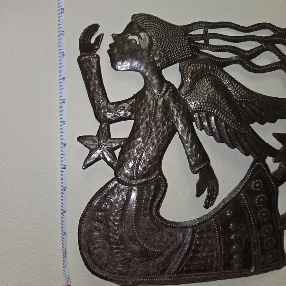 Haitian Star Angel Celestial Metal Wall Art Decor - Picture 4 of 5